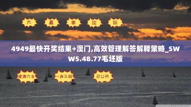 4949最快开奖结果+澳门,高效管理解答解释策略_SWW5.48.77毛坯版