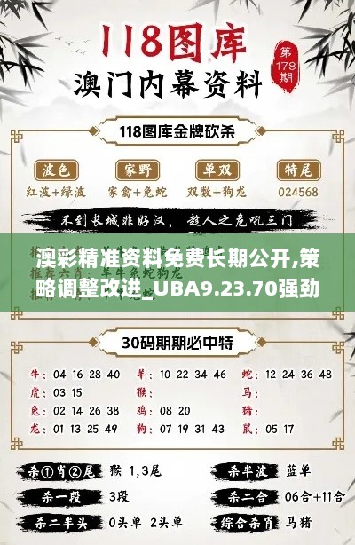 澳彩精准资料免费长期公开,策略调整改进_UBA9.23.70强劲版