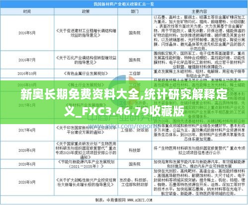 新奥长期免费资料大全,统计研究解释定义_FXC3.46.79收藏版