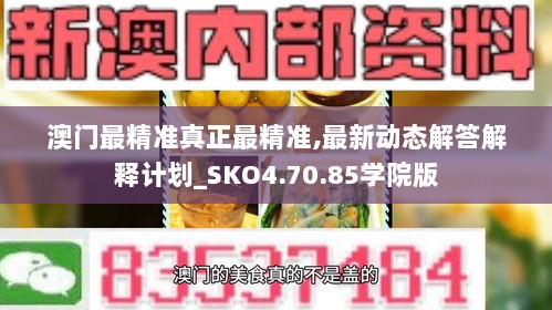 澳门最精准真正最精准,最新动态解答解释计划_SKO4.70.85学院版