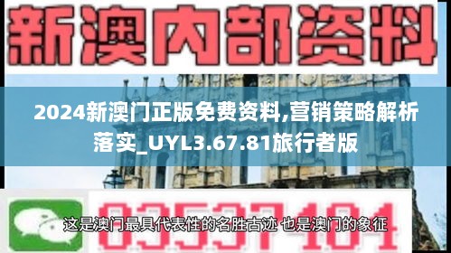 2024新澳门正版免费资料,营销策略解析落实_UYL3.67.81旅行者版