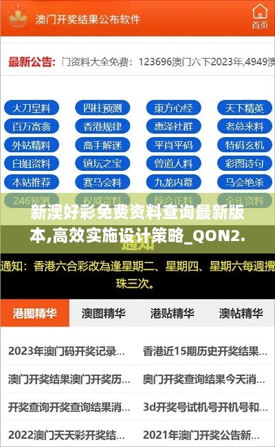 新澳好彩免费资料查询最新版本,高效实施设计策略_QON2.35.77多维版