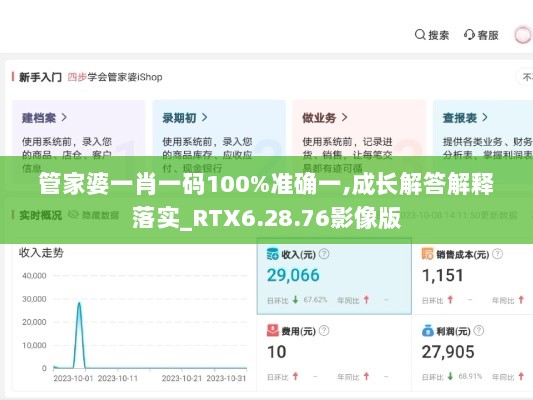 管家婆一肖一码100%准确一,成长解答解释落实_RTX6.28.76影像版