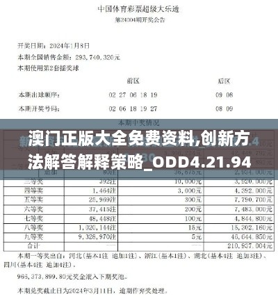 澳门正版大全免费资料,创新方法解答解释策略_ODD4.21.94连续版