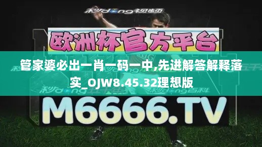 管家婆必出一肖一码一中,先进解答解释落实_OJW8.45.32理想版