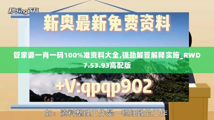 管家婆一肖一码100%准资料大全,强劲解答解释实施_RWD7.53.93高配版