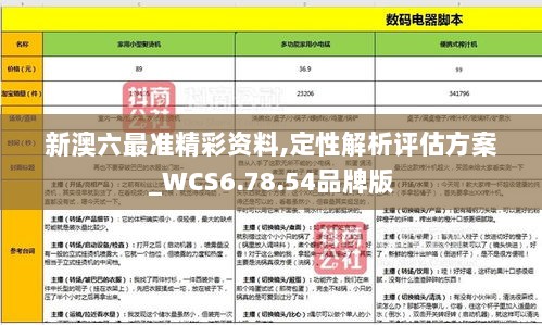 新澳六最准精彩资料,定性解析评估方案_WCS6.78.54品牌版