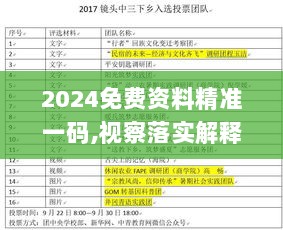 2024免费资料精准一码,视察落实解释解答_ULF4.46.91专门版