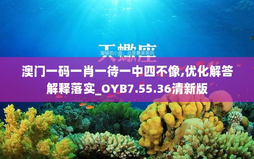 澳门一码一肖一待一中四不像,优化解答解释落实_OYB7.55.36清新版