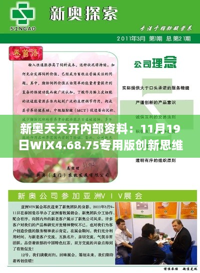 新奥天天开内部资料：11月19日WIX4.68.75专用版创新思维解答计划