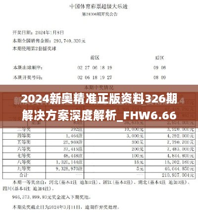 2024新奥精准正版资料326期解决方案深度解析_FHW6.66.41盒装版