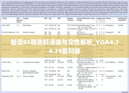 新澳85期资料速递与定性解析_YOA4.74.79复刻版