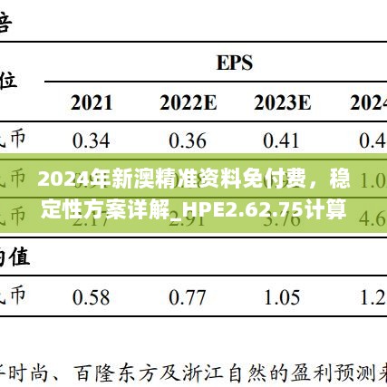 2024年新澳精准资料免付费，稳定性方案详解_HPE2.62.75计算版