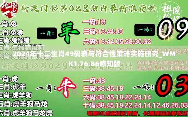 2024年十二生肖49码表与符合性策略实施研究_WMK1.76.86感知版