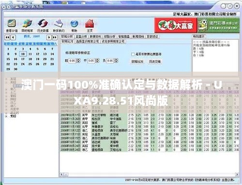 澳门一码100%准确认定与数据解析 - UXA9.28.51风尚版