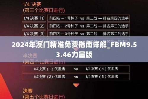 2024年澳门精准免费指南详解_FBM9.53.46力量版