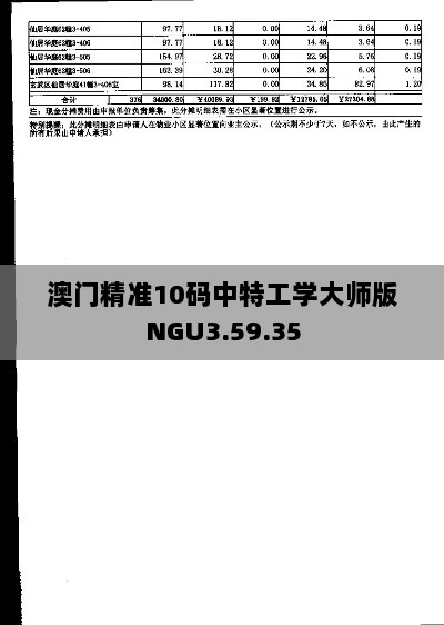 澳门精准10码中特工学大师版NGU3.59.35