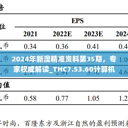 2024年新澳精准资料第35期，专家权威解读_THC7.53.60计算机版