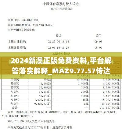 2024新澳正版免费资料,平台解答落实解释_MAZ9.77.57传达版