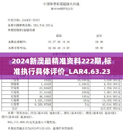 2024新澳最精准资料222期,标准执行具体评价_LAR4.63.23沉浸版