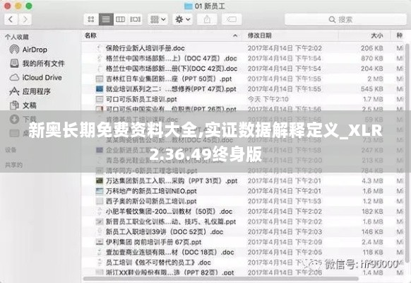 新奥长期免费资料大全,实证数据解释定义_XLR2.36.49终身版