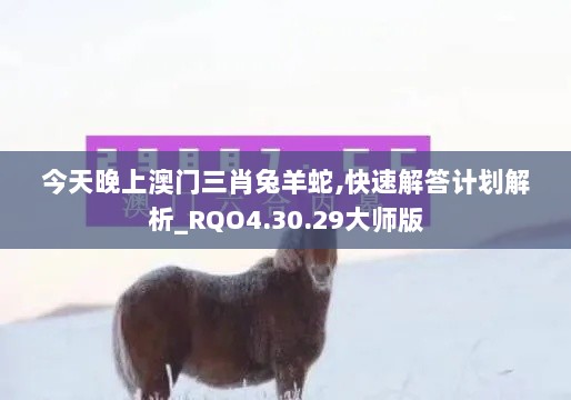 今天晚上澳门三肖兔羊蛇,快速解答计划解析_RQO4.30.29大师版