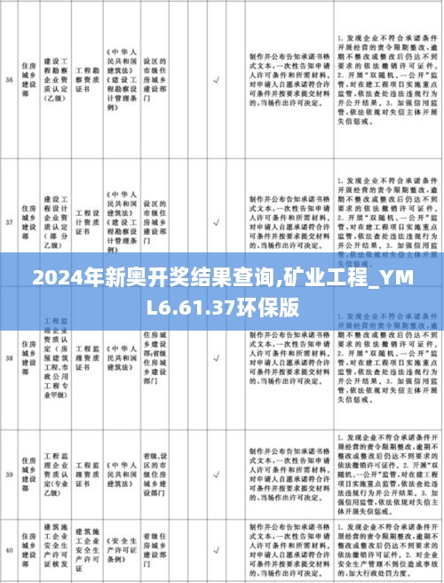 2024年新奥开奖结果查询,矿业工程_YML6.61.37环保版