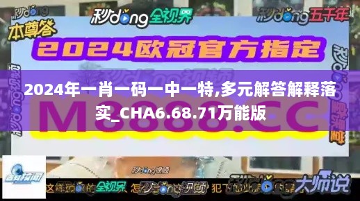 2024年一肖一码一中一特,多元解答解释落实_CHA6.68.71万能版