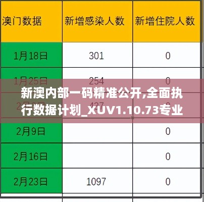 新澳内部一码精准公开,全面执行数据计划_XUV1.10.73专业版