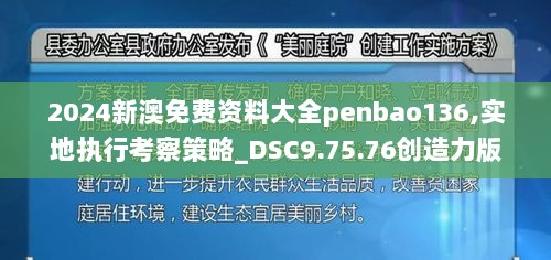 2024新澳免费资料大全penbao136,实地执行考察策略_DSC9.75.76创造力版