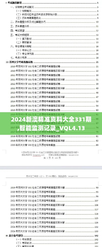 2024新澳精准资料大全331期,智能监测记录_VQL4.13