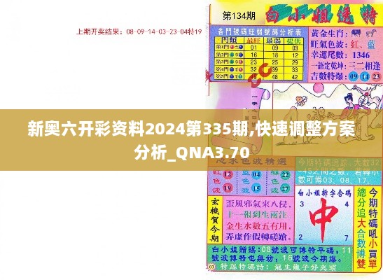 新奥六开彩资料2024第335期,快速调整方案分析_QNA3.70