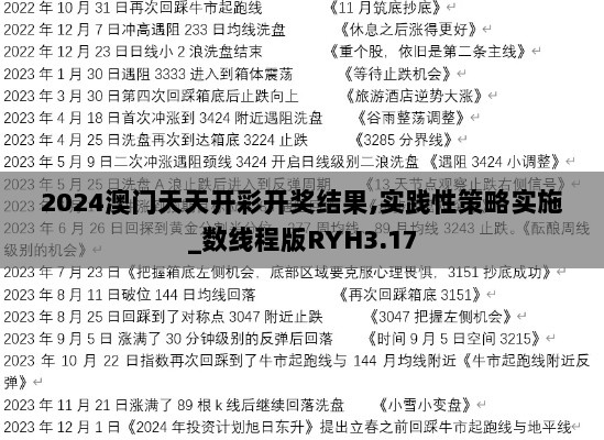 2024澳门天天开彩开奖结果,实践性策略实施_数线程版RYH3.17