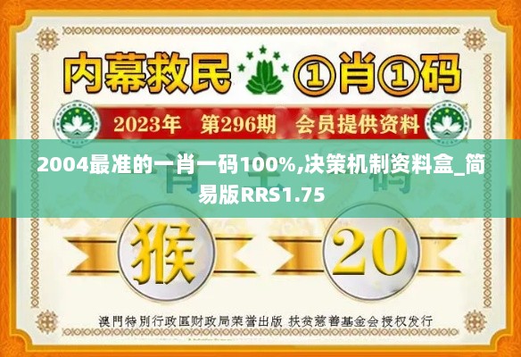 2004最准的一肖一码100%,决策机制资料盒_简易版RRS1.75