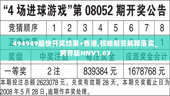 494949最快开奖结果+香港,权略解答解释落实_跨界版HNV1.63