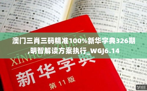 澳门三肖三码精准100%新华字典326期,明智解读方案执行_WGJ6.14