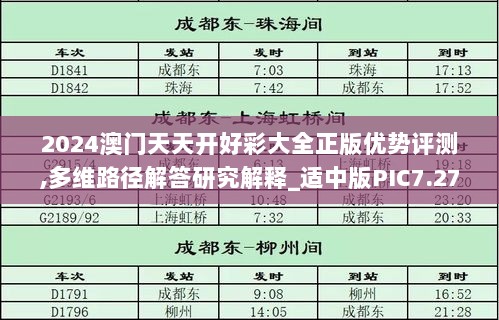 2024澳门天天开好彩大全正版优势评测,多维路径解答研究解释_适中版PIC7.27