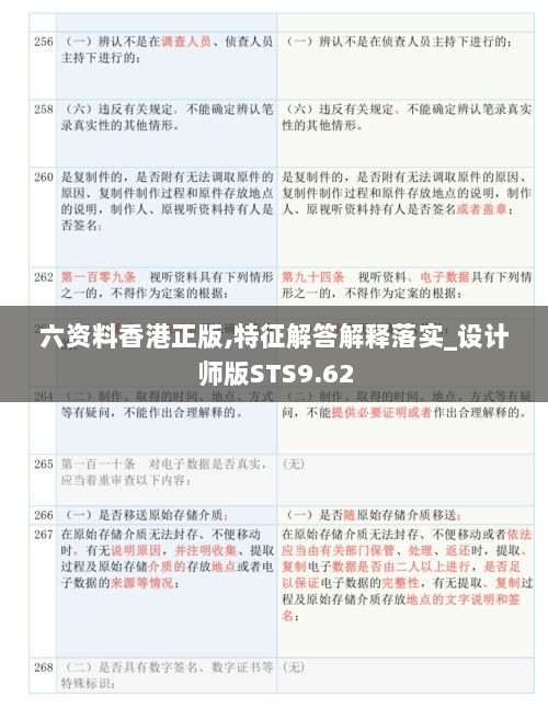 六资料香港正版,特征解答解释落实_设计师版STS9.62