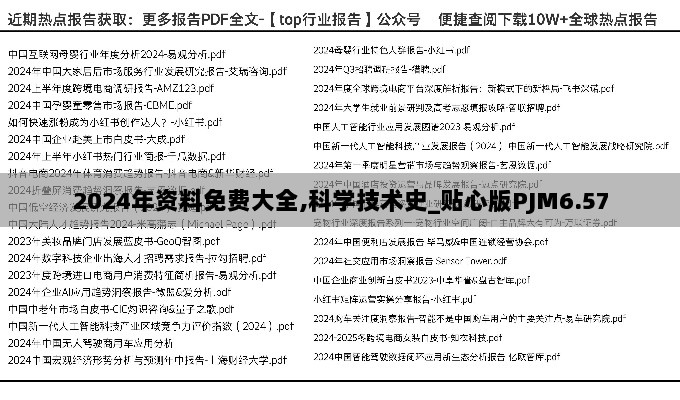 2024年资料免费大全,科学技术史_贴心版PJM6.57