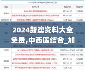 2024新澳资料大全免费,中西医结合_加强版OGN6.27