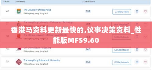 香港马资料更新最快的,议事决策资料_性能版MFS9.60