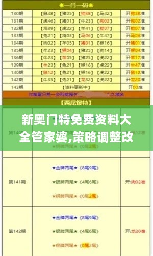 新奥门特免费资料大全管家婆,策略调整改进_适中版OTQ2.39