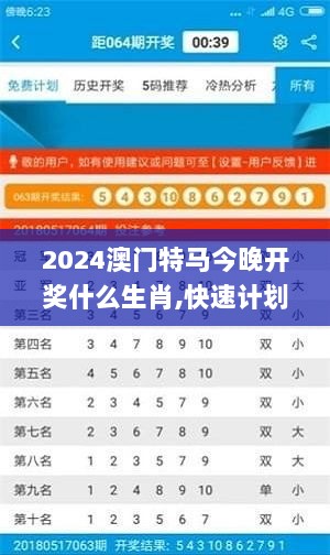 2024澳门特马今晚开奖什么生肖,快速计划执行解答_游戏版ABF8.51