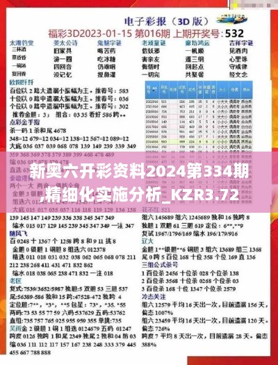 新奥六开彩资料2024第334期,精细化实施分析_KZR3.72