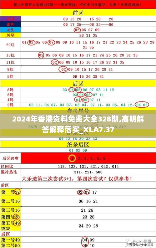 2024年香港资料免费大全328期,高明解答解释落实_XLA7.37