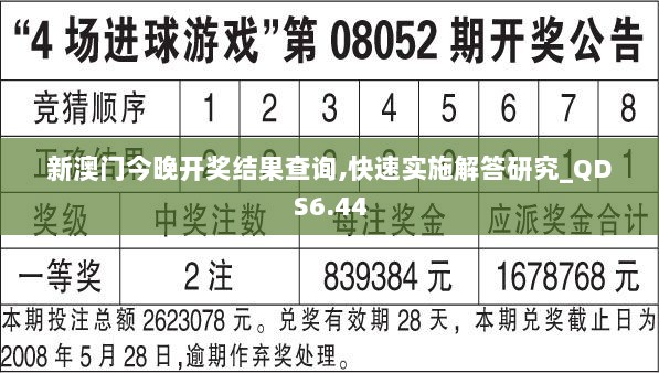 新澳门今晚开奖结果查询,快速实施解答研究_QDS6.44