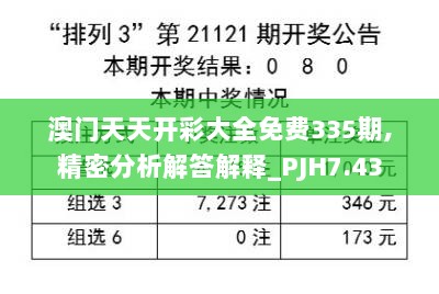 澳门天天开彩大全免费335期,精密分析解答解释_PJH7.43