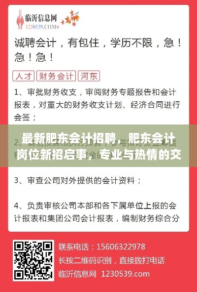 肥东会计岗位新招启事，专业与热情的交汇点