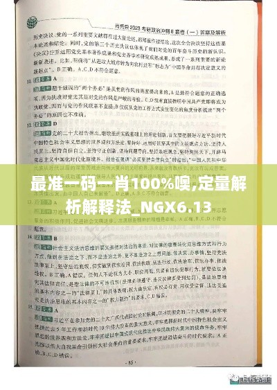 最准一码一肖100%噢,定量解析解释法_NGX6.13