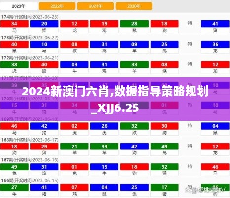 2024新澳门六肖,数据指导策略规划_XJJ6.25